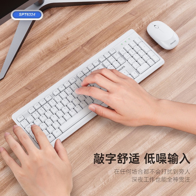 フィリップスSPT6324ワイヤレスマウスセットビジネスオフィスノートpcキーボードマウス共通|undefined