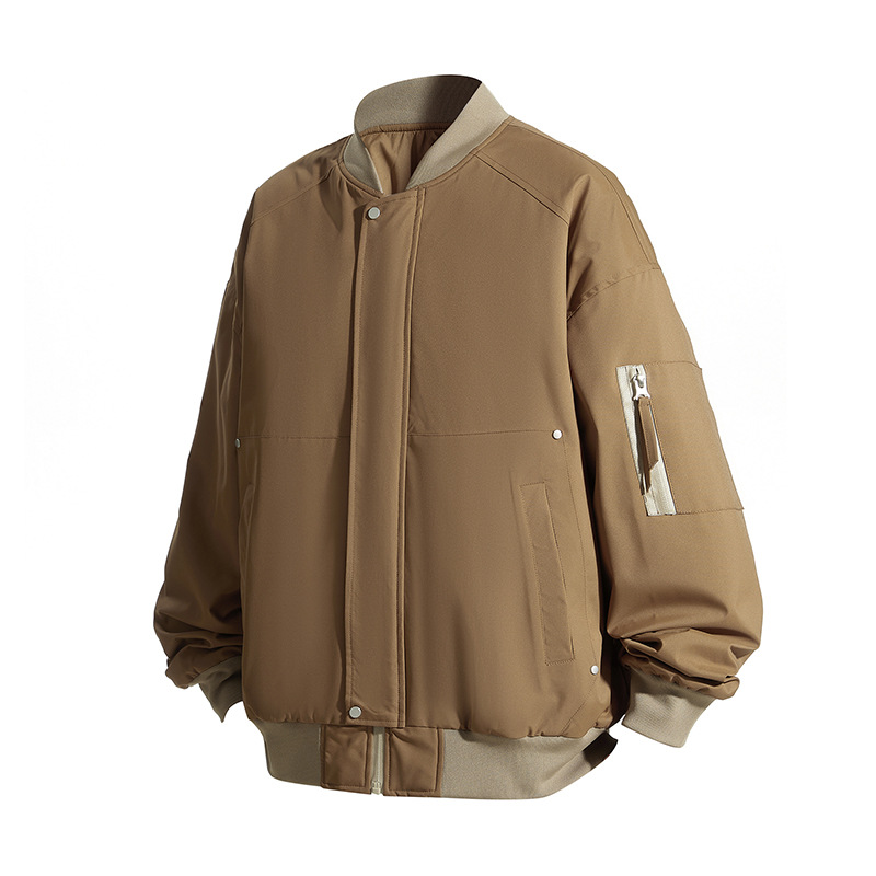 Primavera y otoño nueva chaqueta de tamaño grande chaqueta de béisbol masculino estilo americano para aumentar el engordamiento de la chaqueta de tendencia suelta