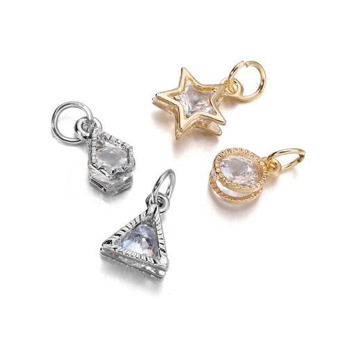 Alloy Strap Pendant Charm DIY Handmade Braided Bracelet Necklace Small Pendant Gold Butterfly Silver Geometric