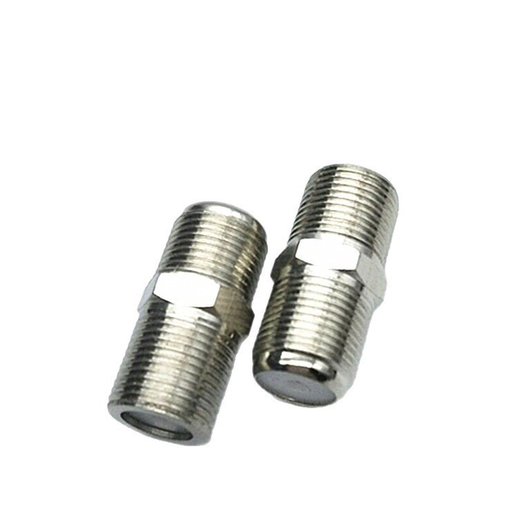 厂家直销公制螺纹双通有线电视对接头电视线延长器 F头直通头全铜