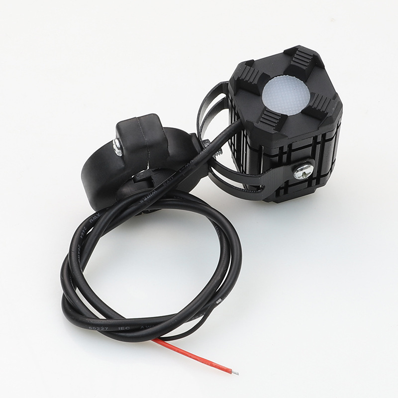 New wide-voltage motorcycle spotlight with demon eye LED pair lights, modified super-bright front headlight for motorcycles