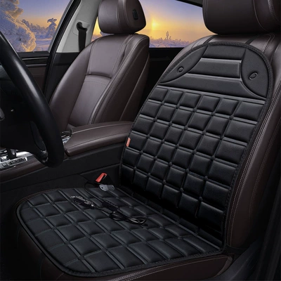[Source Factory] [Ultra Low Price] Car Heating Cushion 12v Car Heating Cushion Fast Speed Constant (Multi-function pad) - black-single-seater