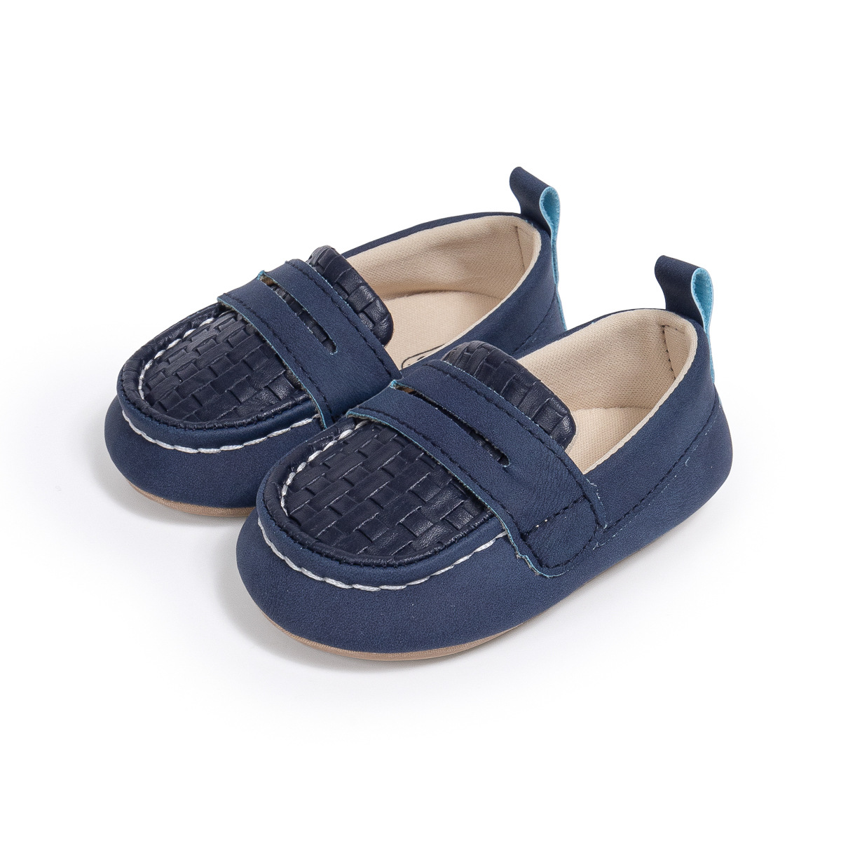 Primavera y otoño nuevos zapatos de bebé 0-1 años estilo británico suave Fondo bebé Niño Zapatos guisantes zapatos de cuero zapatos de bebé