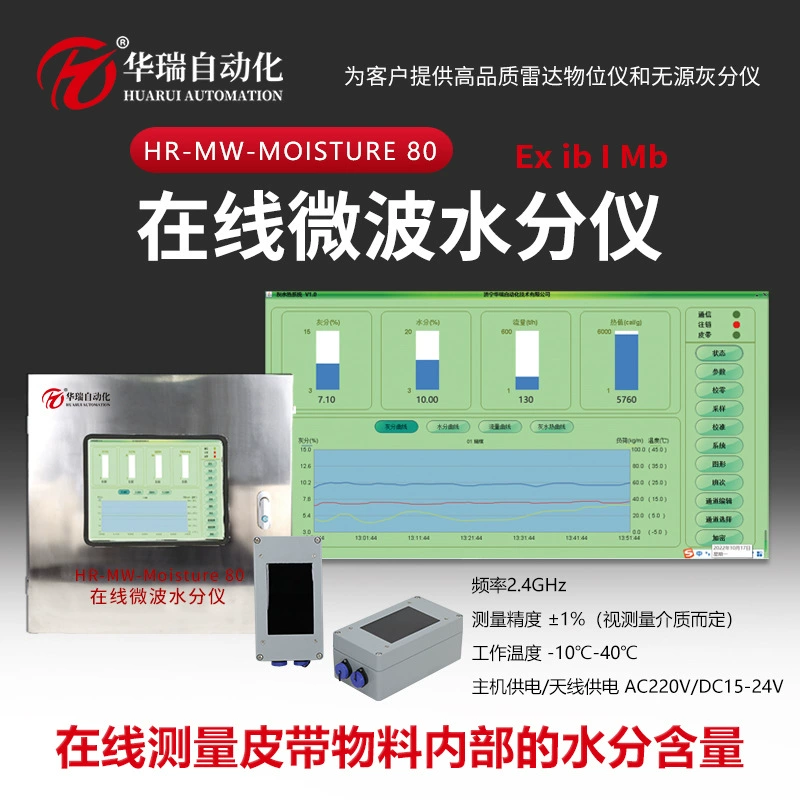 Установка для промывки угля, онлайн-измеритель влажности в микроволновой печи, бесконтактный измеритель влажности, прием зонда влажности