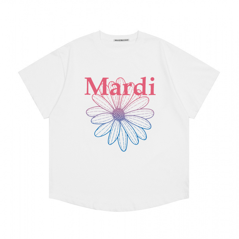 【カウンター品質】韓国マルディトレンドブランド半袖Tシャツリトルデイジードーマンプリントラウンドネックピュアコットンクロスボーダー|undefined