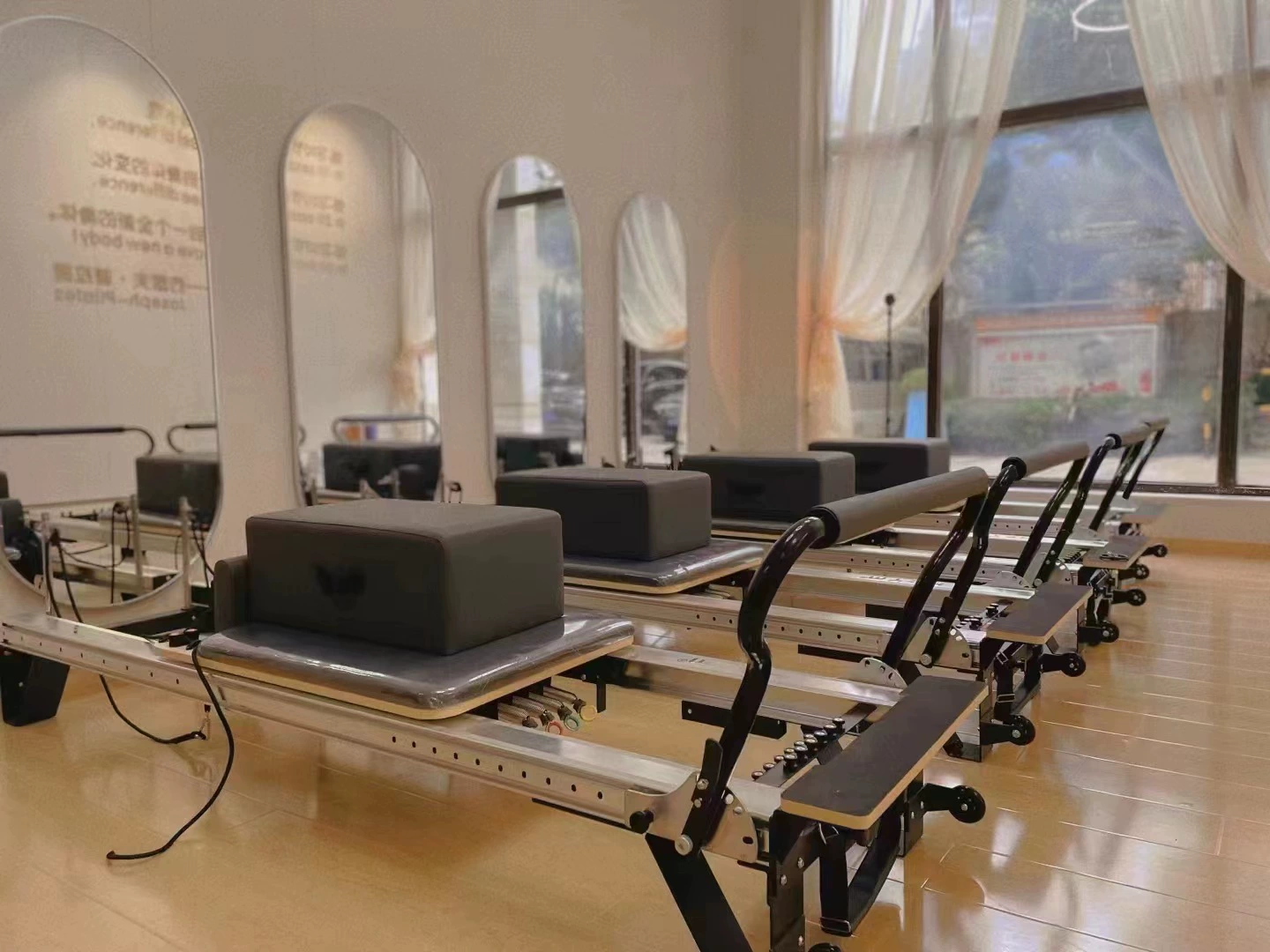 Й Pilates Reformer (Prate's) алюминиевый сплав ядро станка, складной двухвекторный, многоаксессуары