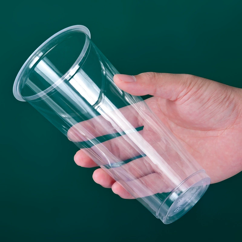 Disposable transparent plastic tea cup, pack for commercial use