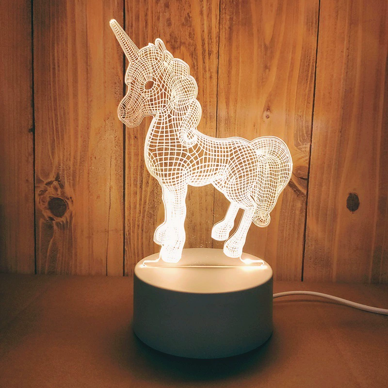 3D night lamp (yayli) little night lantern, 4w usb, acrylic panel + abs base, customizable patterns