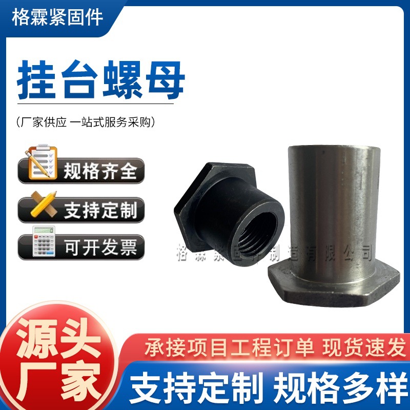 挂台螺母 挂片螺母 六角盲孔母 人防设备用法兰高品质盲母