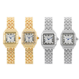 New TikTok Popular Women's Fashion Watch Student Quartz Square Diamond Watch Women's Internet Celebrous Steel Band Wristwatch