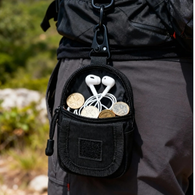 Personalizado bolso deportivo al aire libre multifuncional montado bolso de cambio auriculares almacenamiento bolso colgante camuflaje bolso táctico