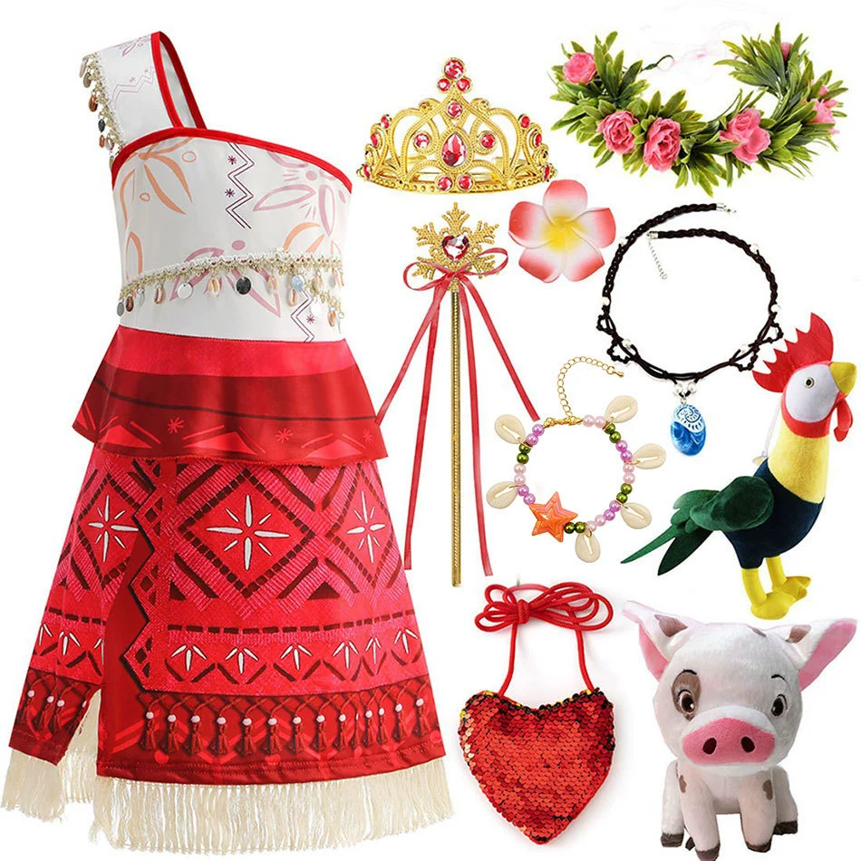 2024 Европа и США Океан Чудеса 2 Косплей Моаны из того же фильма Маои Платье для девочек