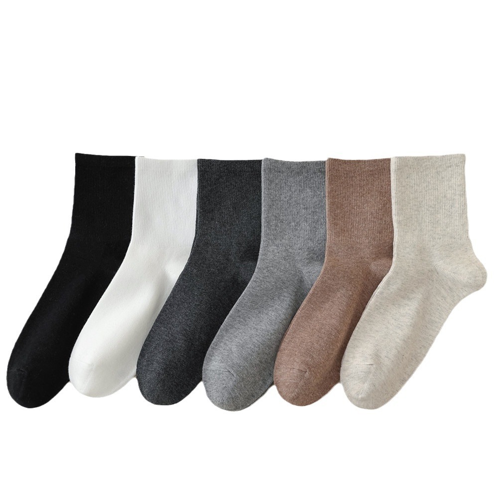 Calzini da lavoro da uomo in cotone traspirante, assorbenti del sudore, calzini per quattro stagioni, primaverili e autunnali, calzini verticali morbidi ed elastici, bocca_voghion.com