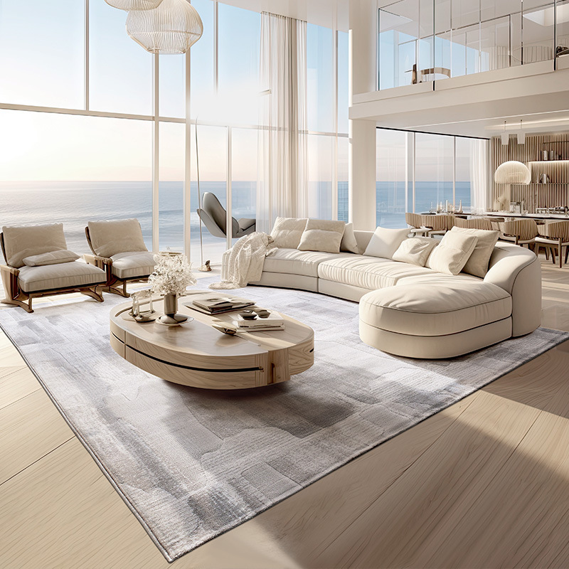 Alfombra de alta gama para sala de estar, resistente a las manchas para dormitorio, antibacteriana, alfombra gruesa para mesita de noche, alfombra antideslizante para estudio, cobertura completa de gran superficie