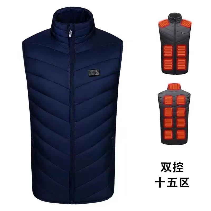 Transfronterizo nuevo Distrito 9 calefacción hombres y mujeres calefacción chaleco invierno cálido inteligente carga calefacción chaleco fábrica al por mayor