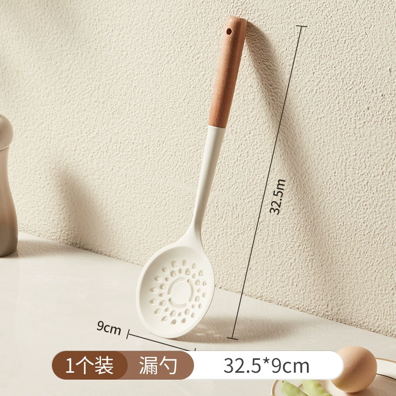 [Hen Doudou C] Посуда Silicon glue spatula sleeve sleeve суповая ложка кухонные принадлежности дерево ручка антипригарная кастрюля специальная