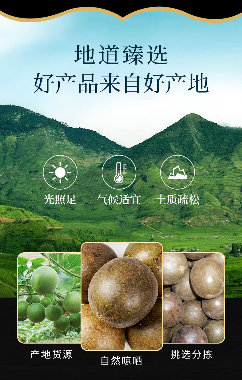 Luo Han Guo (Siraitia grosvenorii) — Dried Monk Fruit Kernels & Flowers for Tea and Cooking overview