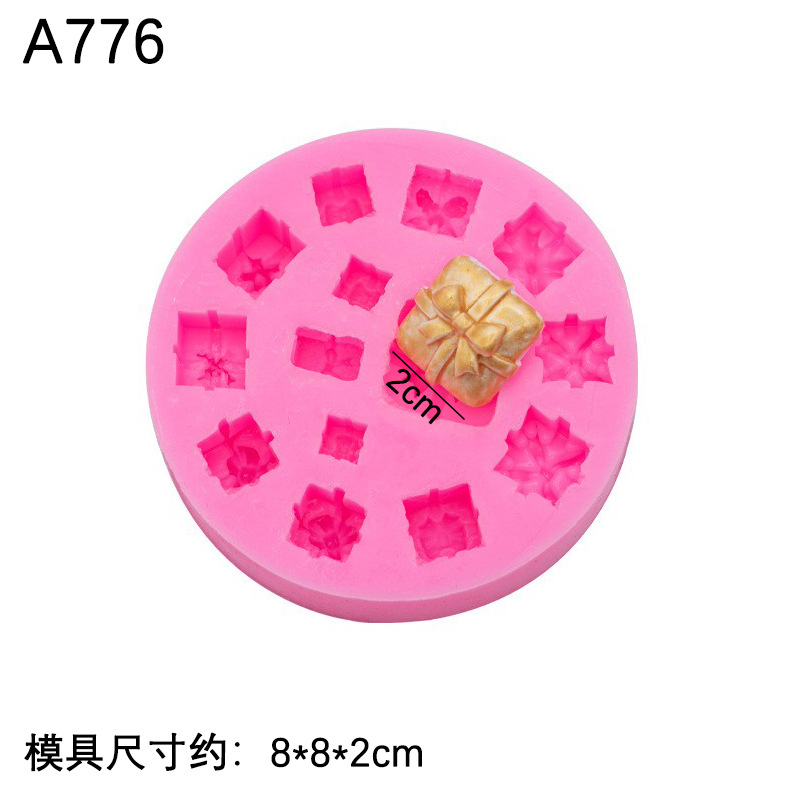 Nuevo tamaño caja de regalo molde silicona epoxi arcilla cerámica suave postre pastel fondant chocolate accesorios decorativos