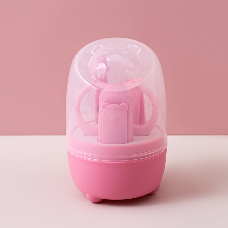 Set de Cortaúñas para Bebé de Plástico y Acero Inoxidable para Cuidado Infantil