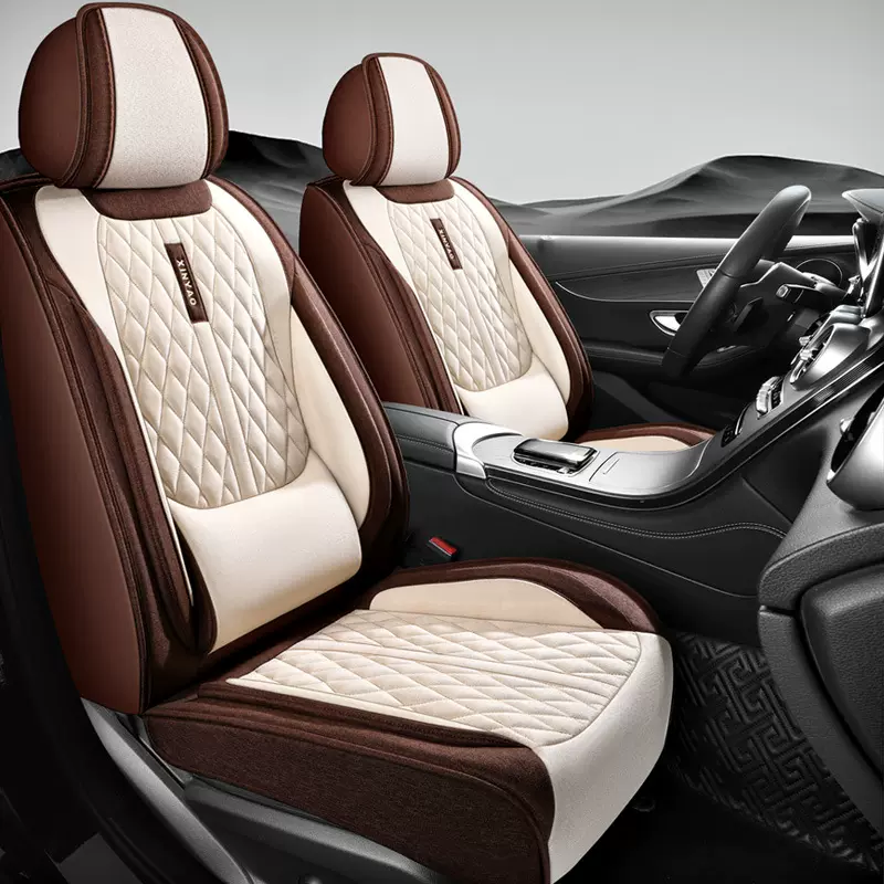 25年新款四季通用固腰麻款全包围布艺耐磨通用五座汽车座套座椅套