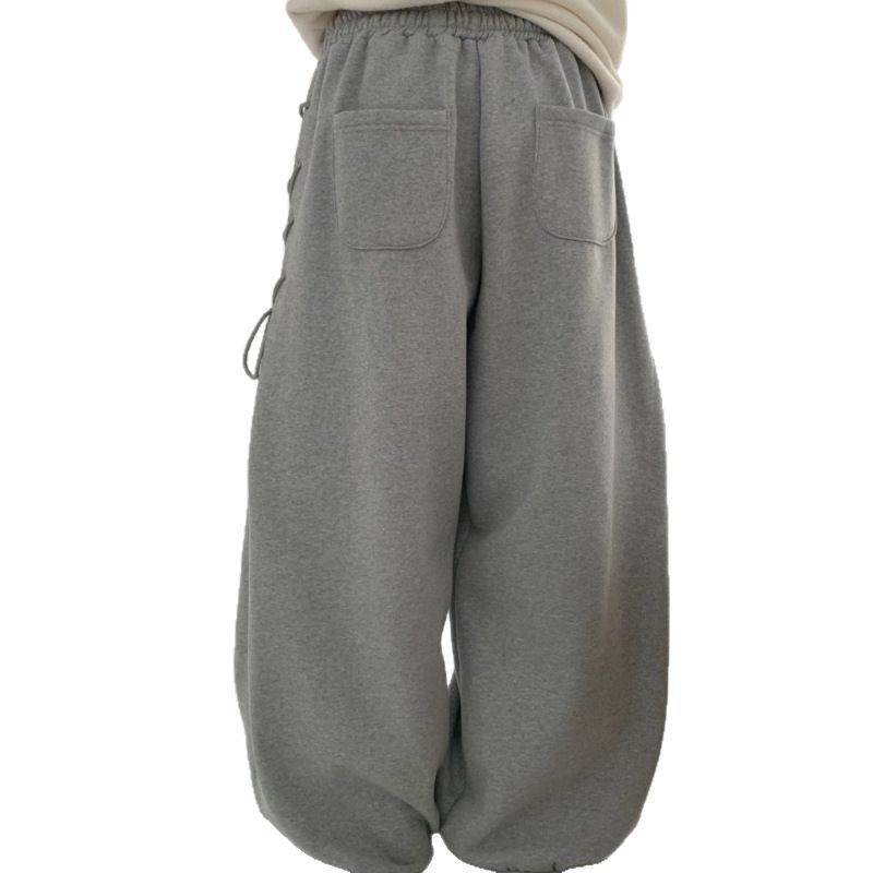 Y2K pantalones de malla laterales pantalones de correa pantalones de calle mujeres tendencias de ropa de moda coreana clásica Harajuku image 6