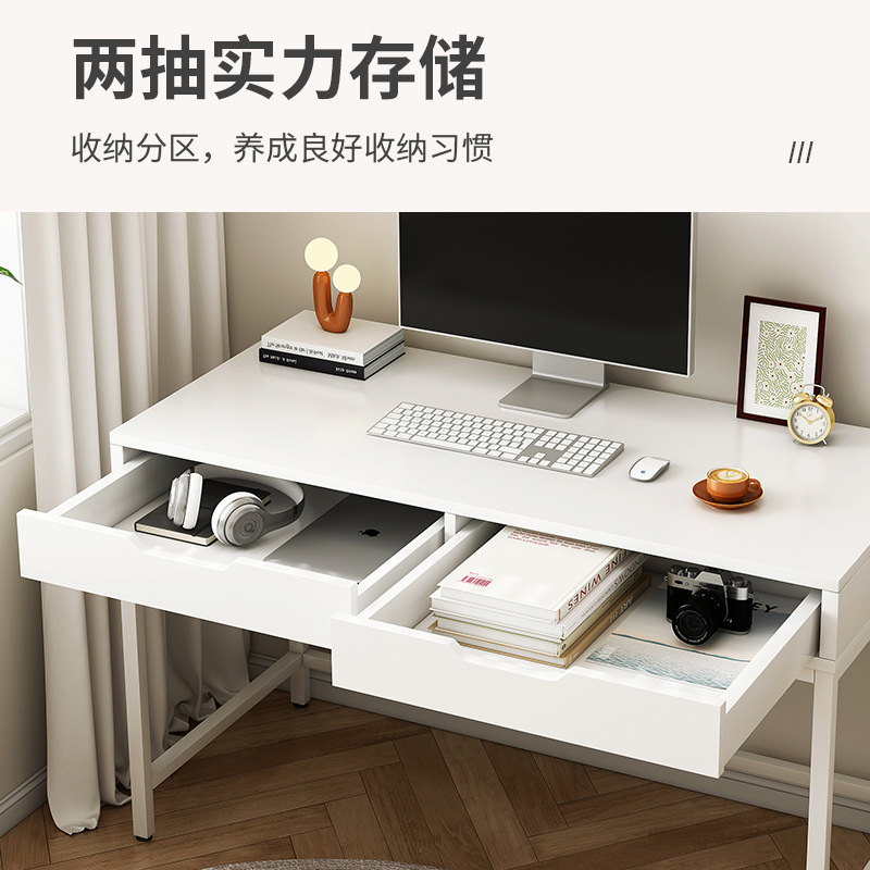 Escritorio dormitorio de niñas con cajones escritorio de estudio de maquillaje simple para estudiantes de alquiler de escritorio de computadora de oficina