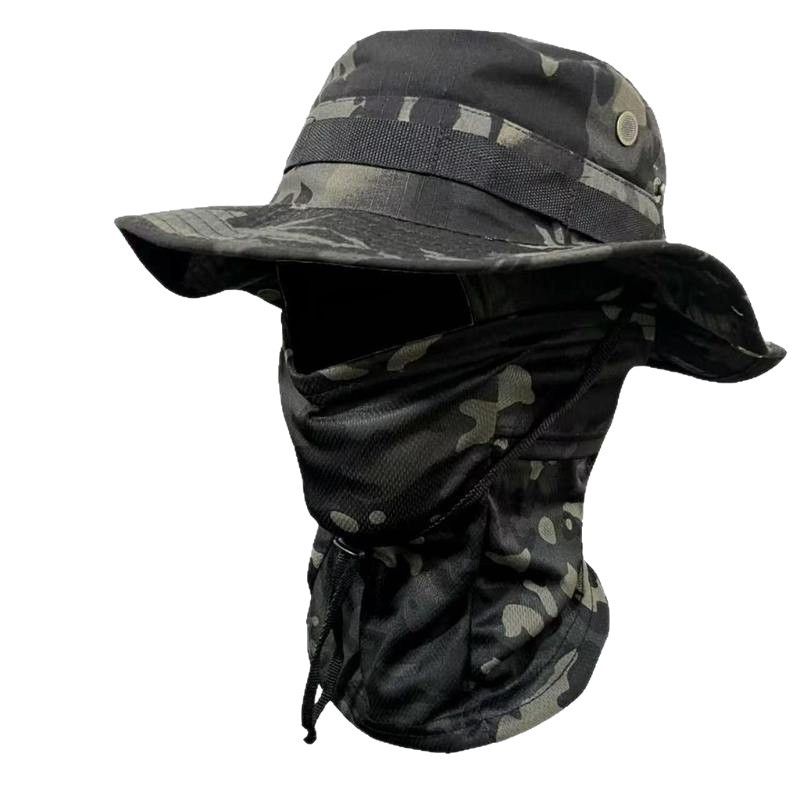 Set de Sombrero Boonie y Máscara de Poliéster Transpirable y Secado Rápido para Aire Libre image 6