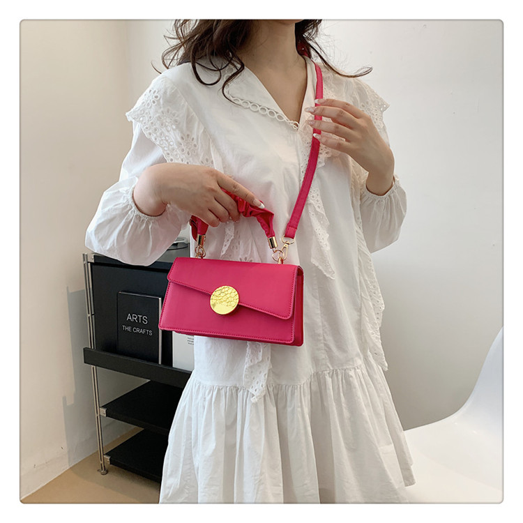 262g Weight Magnetic Buckle Closure Type Single Shoulder Strap Strap Type Crossbody Bag Bags Type Casual, Holiday Occasion Pu Leather Material Solid Color Pattern All Seasons Season Women's Gender Streetwear Style Square Shape Medium Size Women's Medium Pu Leather Solid Color Streetwear Square Magnetic Buckle Crossbody Bag 13
