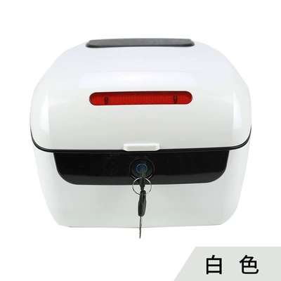 Tuniu 3rd Generation Electric Vehicle Tail Box Storage Toolbox Electric Vehicle Rear Back Box Factory Spot Supply (Motorcycle trunk) - white