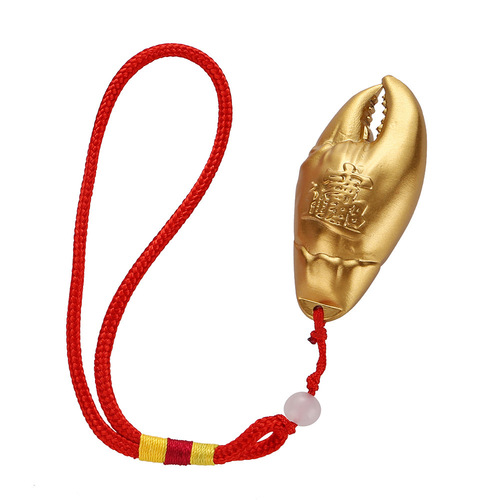 Brass money in hand, creative handpieces, claws in hand, crab claws, hand pendants, copper ornaments, handicrafts, creative products