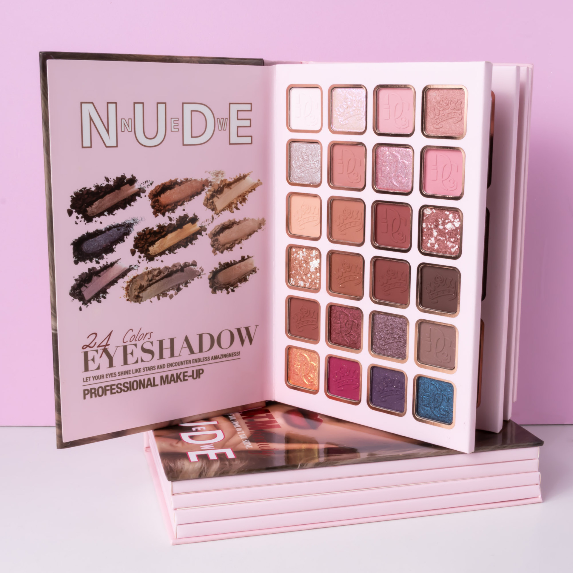 Cross-border bestseller 43-color makeup palette, four-layer flip book eyeshadow palette, matte pearlescent blush, contour and highlight in one piece undefined
