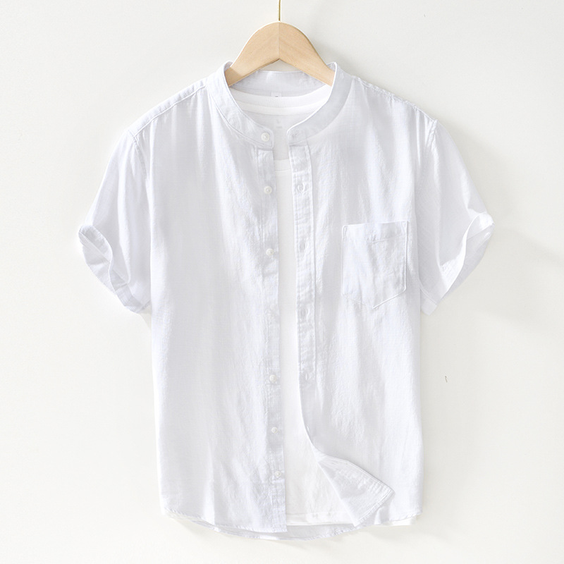 2002 summer cotton casual basic popular shirt loose solid color pocket shirt coat a generation of hair