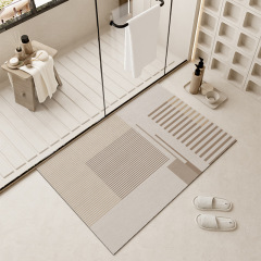 奶油風硅藻泥地墊耐髒耐磨吸水速干腳墊家用浴室防滑墊一件代發
