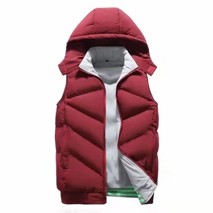 Vest double-sided men's autumn and winter Korean style Young Men's down cotton-padded coat thickened cotton-padded jacket waistcoat fashionable coat