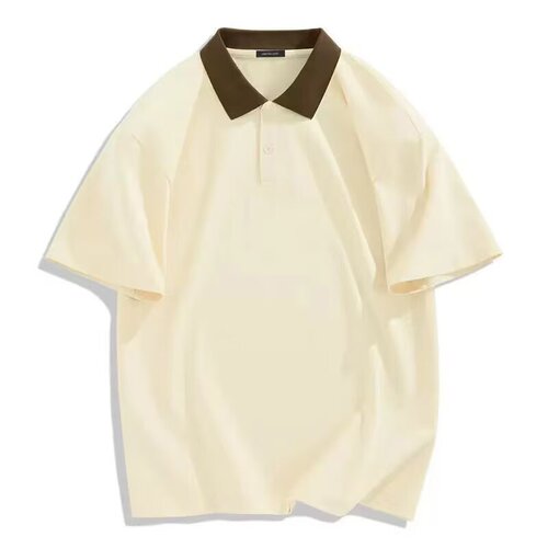 Men's and Women's Spring and Summer Short-Sleeve Collared Shirts with Color Block and Solid Color Simple Loose Turn-Up Collar Tops