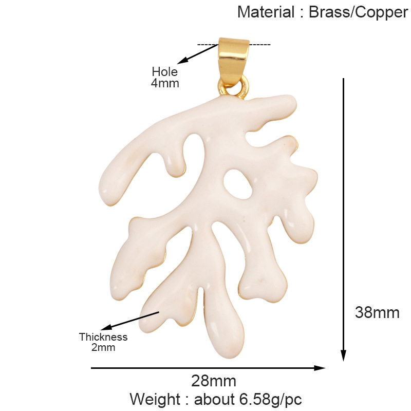 3g Weight Pendant Jewelry Making Type 28*38mm Jewelry Making Size DIY Jewelry Accessories Classification 1 Piece Quantity Copper Material Coral Pattern All Seasons Season Polished Finish Plating Design Marine Style, Sweet, Classic Style Style 1 Piece 28*38mm Copper Coral Polished Pendant DIY Jewelry Accessories 4