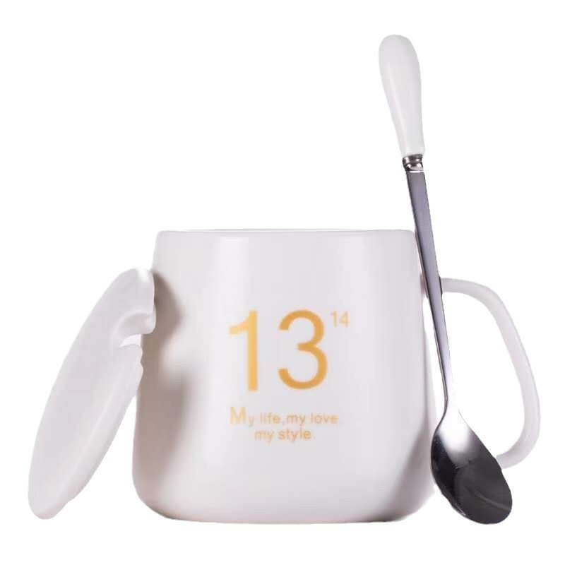 元メーカー1314マグカップ陶磁器カップル対カップ蓋付きカップ一生カップルカップコーヒーカップ|undefined