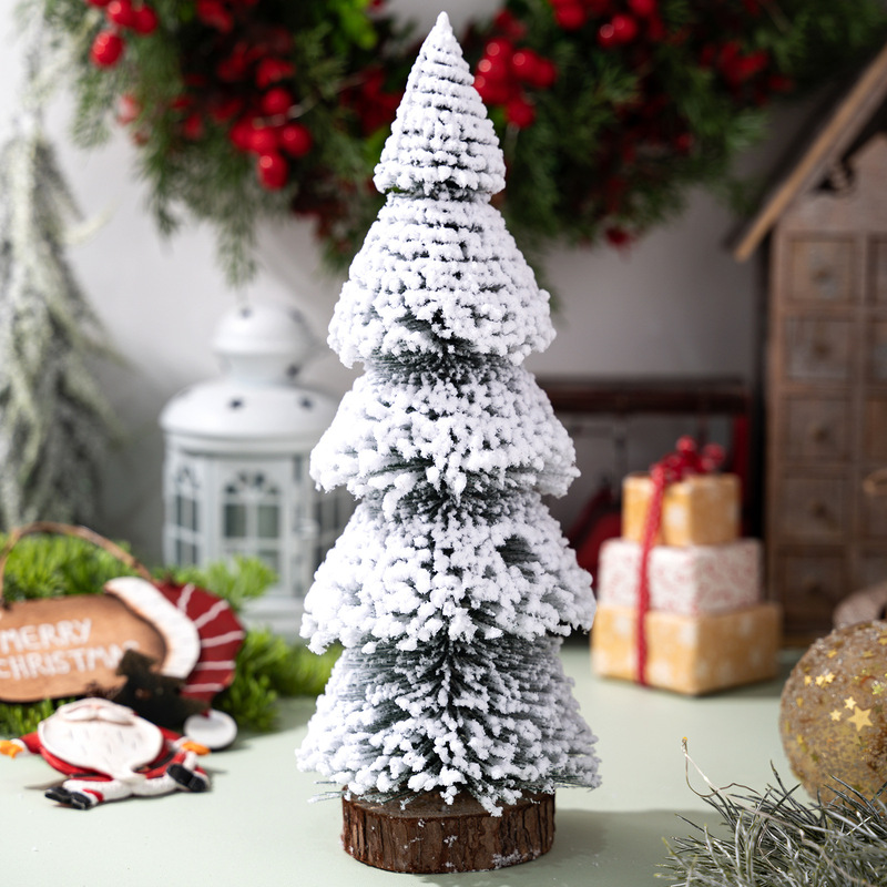 Haobei クリスマスシーン装飾用品杉ミニクリスマスツリーデスクトップ装飾品小さな杉の木クリスマスツリー|undefined