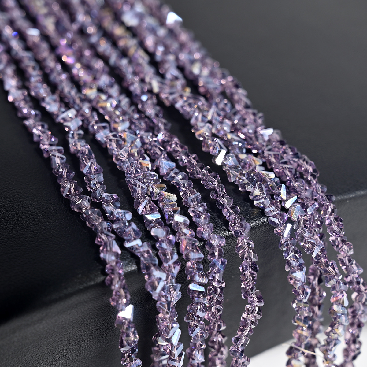Collar de perlas de cristal de diamante de cristal triangular de 4 mm collar de perlas sueltas de bricolaje artesanal accesorios de ropa accesorios de cadena de teléfono móvil accesorios de cadena de teléfono móvil image 25