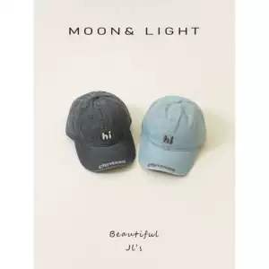 หมวกเบสบอลสำหรับเด็ก พร้อมข้อความเรียบง่าย ลาย Hi, Spring and Autumn หมวกเด็กแนวลำลองใช้ได้ทั้งผู้ชายและผู้หญิง หมวกปีกเป็ดกันแดด