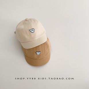 Children's Cap Korean Letter Spring and Autumn Sunshade Boys' Girls' Baby Baseball Cap Travel Sun Hat Trendy