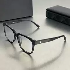 Chanel-Style Rectangular Frame Glasses for Women 3392 - Influencer Chunky Anti-Blue Light Eyeglasses Frame, Can Fit Prescription Lenses