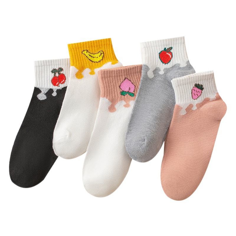 Calcetines Cortos de Mujer, Diseño Moderno, Estilo Japonés, Blanco y Negro, Transpirables, Suaves, Invisibles, Tipo Barco