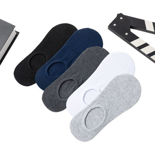 Men's Socks Boat Socks Shallow Mouth Breathable Thin Summer Solid Color Cotton Spring and Summer Invisible Short Socks New Product Recommendations