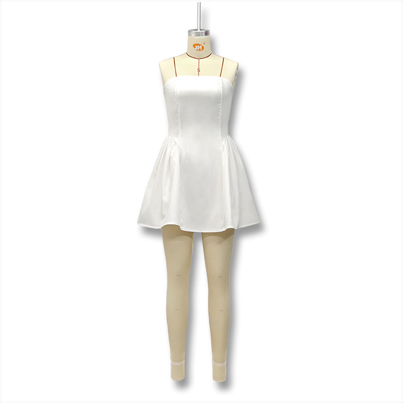 Transfronterizo Amazon Europa y América ropa de mujer al por mayor temperamento de color sólido pechos de cintura corto delgado vestido grande para mujeres image 6