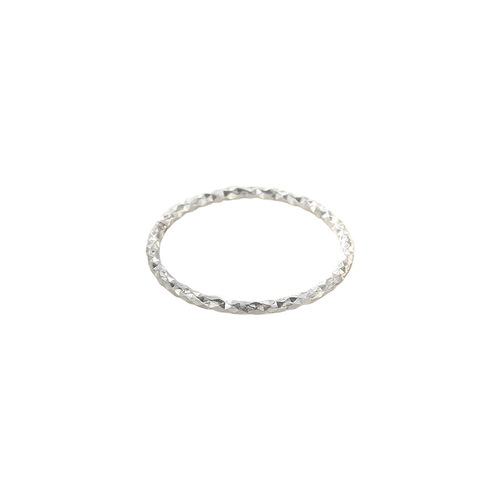 999 sterling silver sparkling baby's breath ring women's fashion ins style vegetarian ring index finger ring closed diamond tail ring trendy
