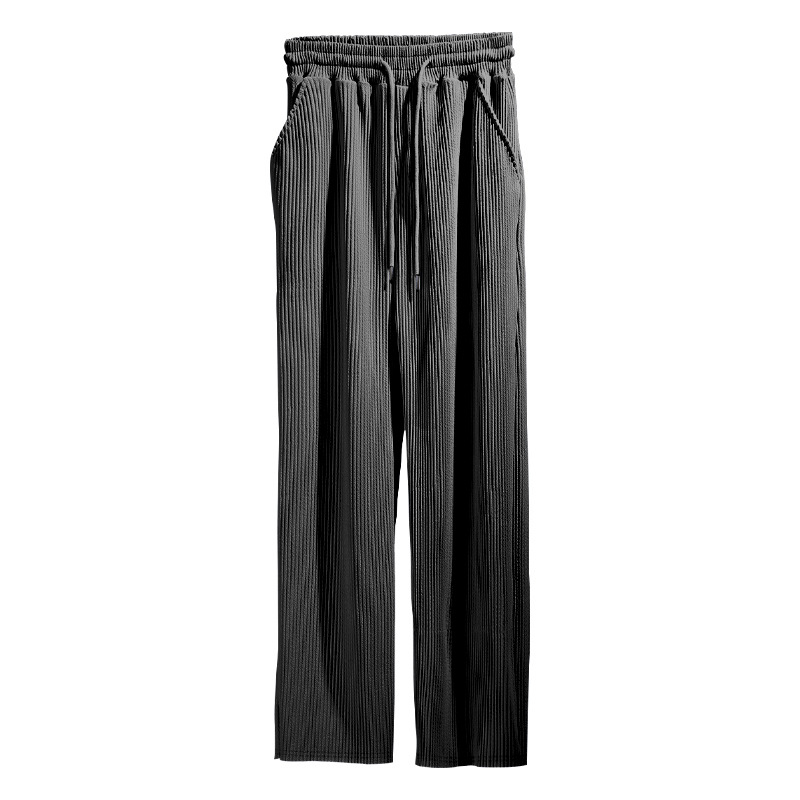 Transfronterizo de tamaño europeo hombres primavera y otoño Jacquard rayas pantalones casuales hombres Amazon marca de moda suelta cordón Pantalones rectos hombres