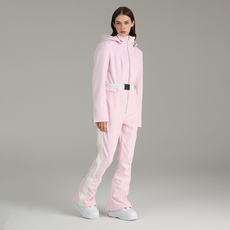 Naisten vaatteet Xueyipai yksiosainen hiihtopuku naisille, hoikentavat ja ohuet jalat, ulkokäyttöön tarkoitettu yhden ja kahden hengen vedenpitävä hupullinen hiihtopuku_voghion.com