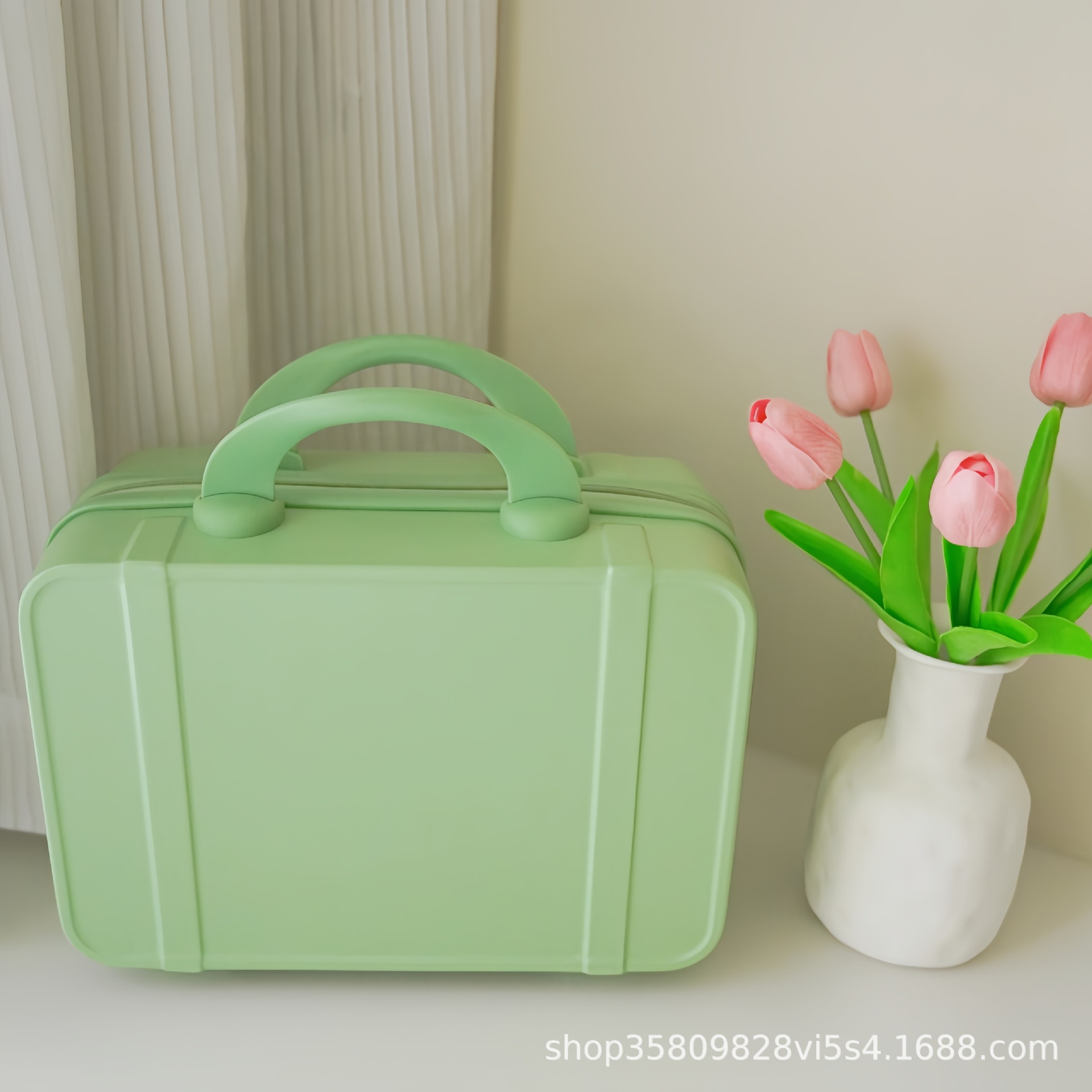 Mini maleta pequeña bolsa de cosméticos de 14 pulgadas, maleta de mujer de moda personalizada, equipaje ligero de corta distancia al por mayor