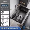 Upgraded and affordable version [full copper valve core round faucet] + full set of accessories - anti-fouling and antibacterial/black nano (outline length 75 cm wide) 30-year warranty/